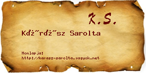 Kárász Sarolta névjegykártya